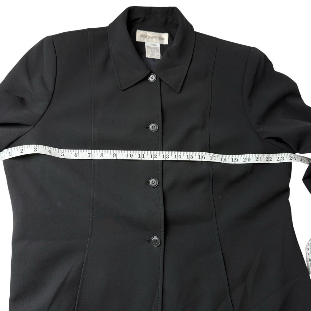 Jones New York Women's Black SZ 16 Blazer Long Career Business Classic Dressy - Picture 7 of 9